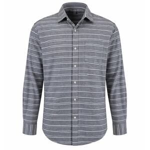 Alton Lane Button Down Shirt Gray Stripe Cotton Long Sleeve Size L Sz officewear